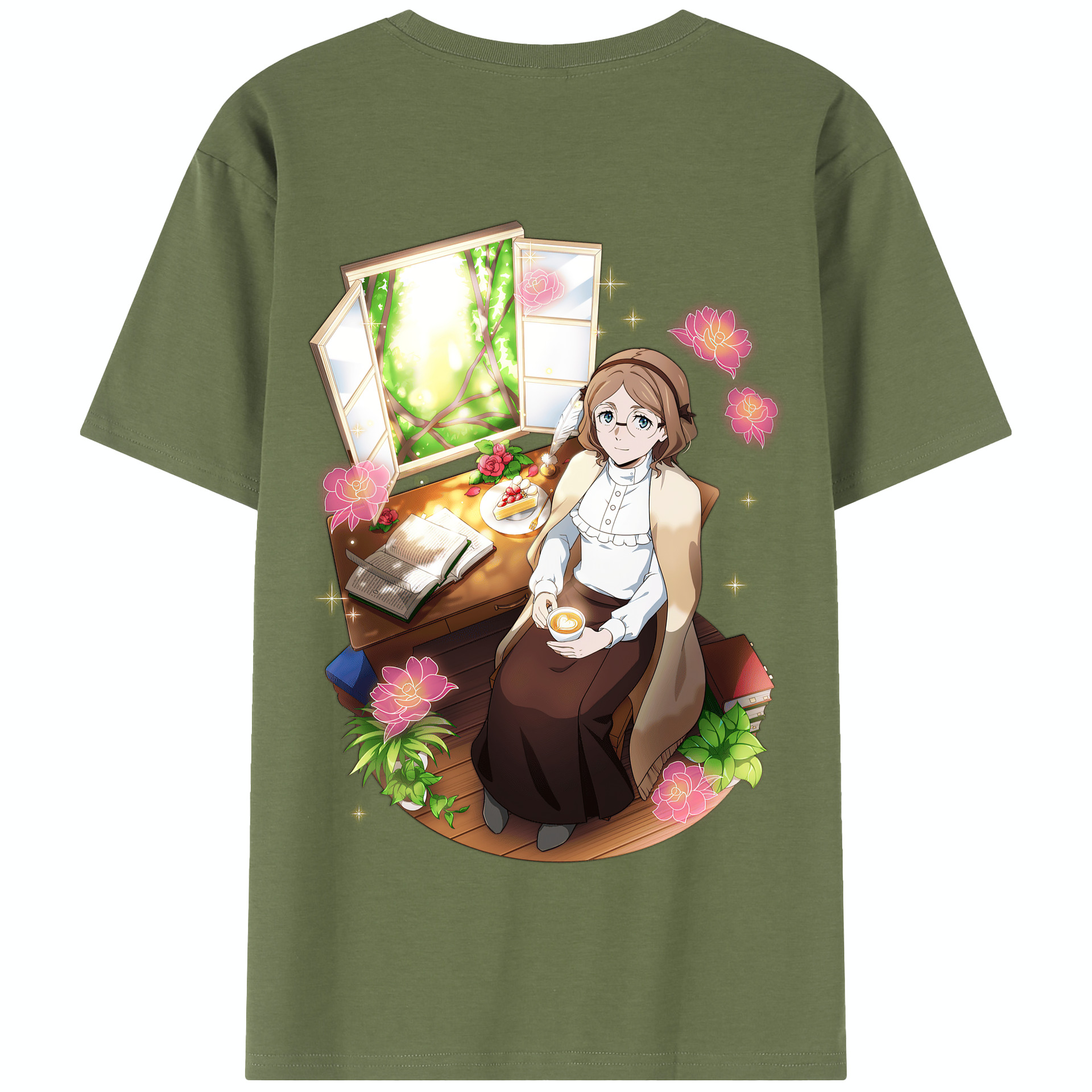 （画像用） 文豪ストレイドッグス Bungo Stray Dogs 綿100％半袖Tシャツ（背面プリント）